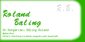 roland baling business card