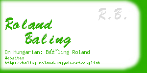 roland baling business card
